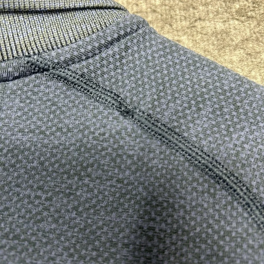 Lululemon Metal Vent Tech Polo Shirt Men's M Blue Stretch Lightweight Golf - Picture 11 of 13